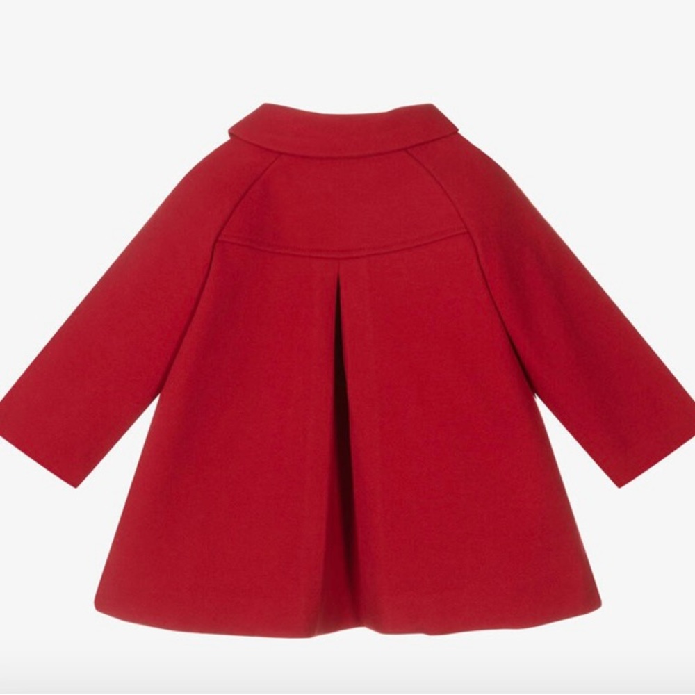 Mayoral Baby Girl Red Plush Coat 12m - Picture 2 of 4